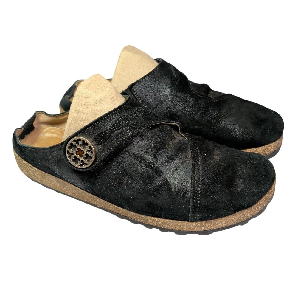 Haflinger Adventure Clogs Shoes Womens Size US 9 EU 40 Black Leather Bohemian
